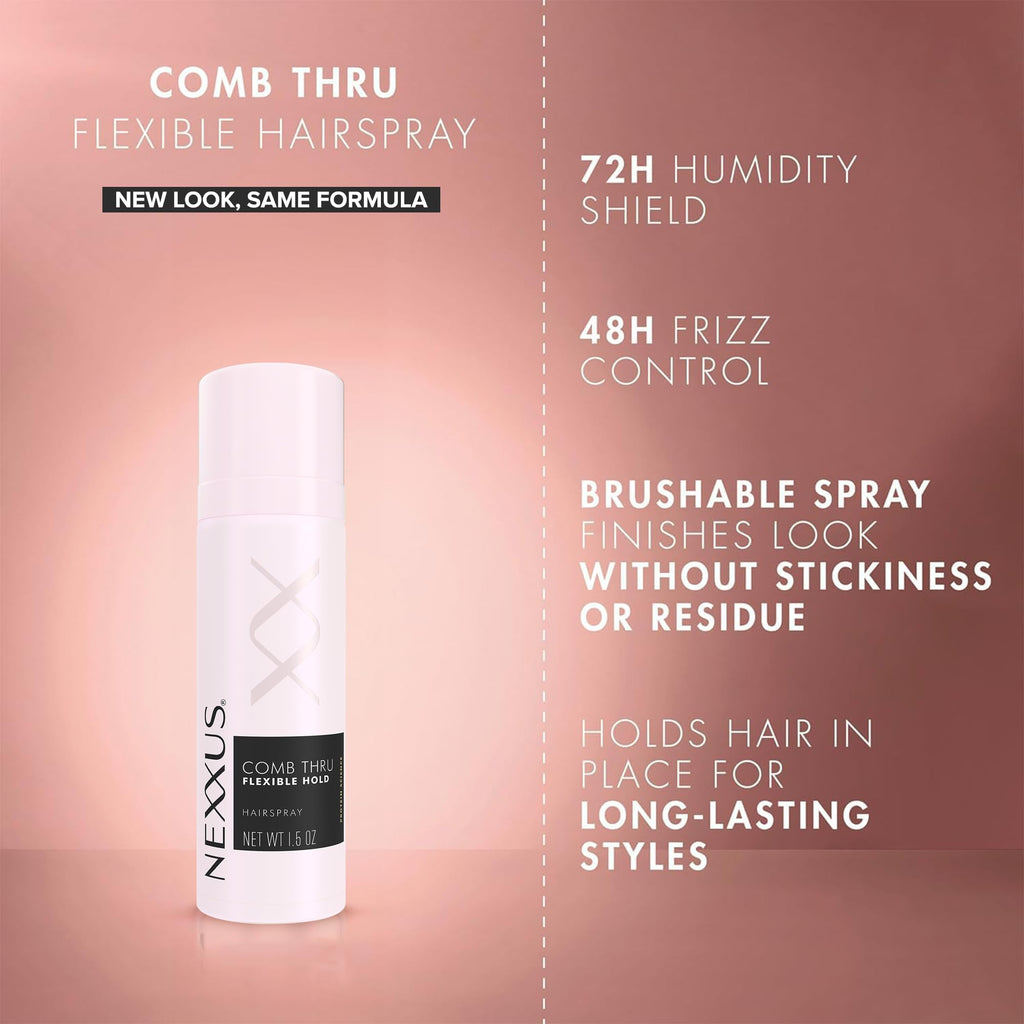 Nexxus Travel Essentials Hair Spray and Volumizing Hair Mousse, 2-Pack Each (4 Items Total)