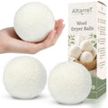 Wool Dryer Balls Handmade 3 Pack XL, Laundry Dryer Lint Balls, Reusable New Zealand Wool Natural Fabric Softener Essentials, Replace Dryer Sheets, Wrinkles Free, Shorten Drying Time
