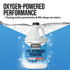 HARRIS 12% Concentrated Hydrogen Peroxide, 128oz, for Kitchen, Bath, Laundry, Home and Garden with Easy Fill Funnel
