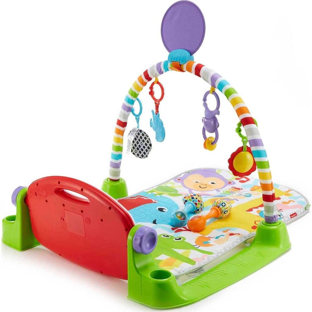 Buy now Fisher-Price Baby Playmat Deluxe Kick & Play Piano Gym for Learning & 2 Maracas Soft Rattles for Newborn to Toddler Play Ages 0+ Months at indiglob india