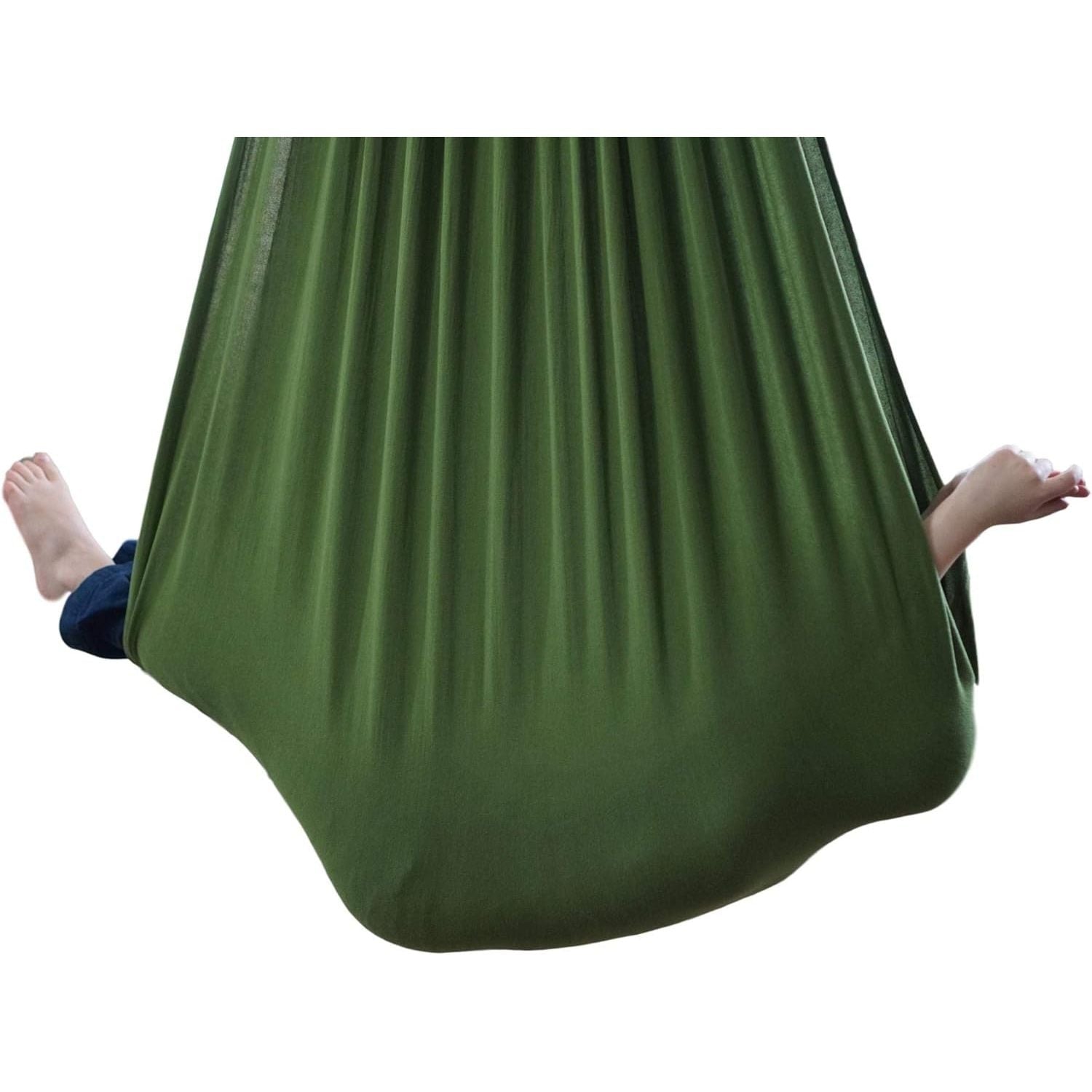 Buy now Sensory Swing for Kids Indoor Outdoor Green | Therapy Tool for Special Needs Snuggle Cuddle Hammock Swing | for Children with Autism, ADHD, Aspergers, Sensory Integration - by Sensory4u at indiglob india