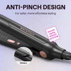 Wavytalk 0.3" Pencil Flat Iron Small Straightener for Short Hair&Pixie Cut | 5 Adjustable temperature settings, 0.3" Ceramic Tourmaline Plates Control Root Styling, Curved Design with Rounded Edges