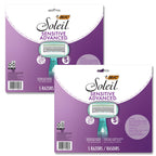 BIC Soleil 5 Sensitive Womens Disposable Shaving Razors, 2 Count, 5 Blades