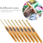 Buy now 8 Sizes Crochet Hooks Set,Ergonomic Crochet Hooks with Soft Rubber Handles and Number Marks for Grandmothers,Moms,Children,Beginners or Advanced Crochet Lovers at indiglob india