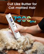 oneisall Quiet Cat Clippers for Matted Hair, 3 in 1 Cat Grooming Kit