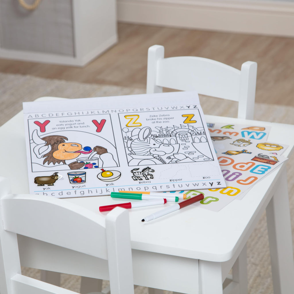 Buy now Melissa & Doug Activity Pad Bundle - Alphabet, Colors & Shapes & Numbers Sticker and Coloing Activity Books for Girls and Boys, Great Travel Toy at indiglob india