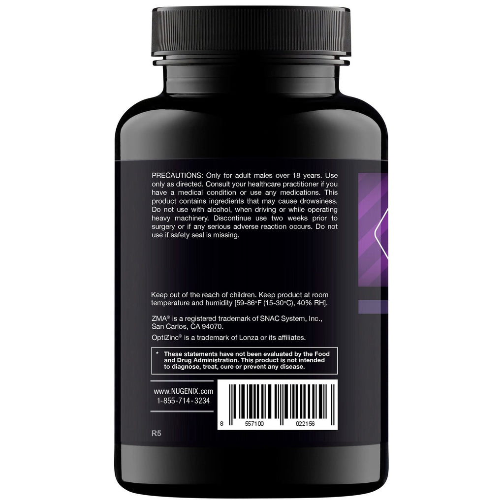 Nugenix PM ZMA - Nighttime Free Testosterone Booster for Men, 120ct