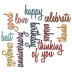 Buy now Sizzix SIZ660223 Tholtz Thinlits Die Celebration Words Scrpt Tholtz Thinlits Die , White at indiglob india