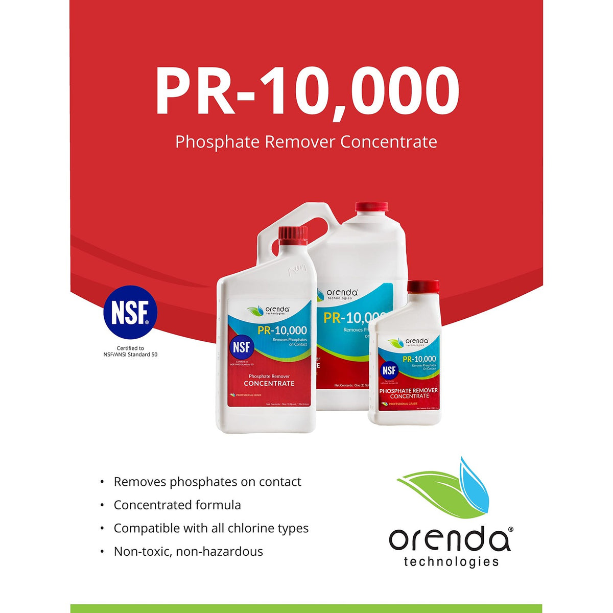 Orenda PR-10000-QT. Phosphate Remover Concentrate, 1-QT.