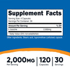 Nutricost L-Leucine 2,000mg, 120 Vegetarian Capsules, Non-GMO, Gluten Free, 30 Servings (Pack of 2)