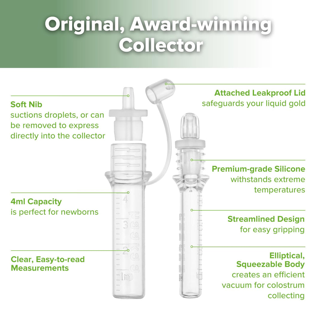 Buy now haakaa Colostrum Collector Kit Breast Milk Collector with Cotton Cloth Wipe and Storage Case, Ready-to-Use, Reusable, 4ml/6pcs at indiglob india
