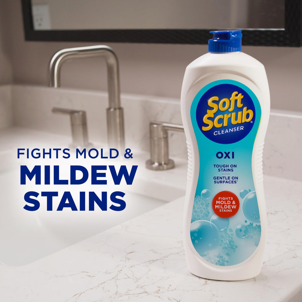 Soft Scrub Cleanser, Oxi, 36 Oz, Multi Surface Cleaner, Boosted With Borax