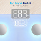 Alcedo Smart Body Fat Scale, Color-Changing Scale, Bluetooth, White