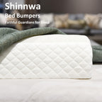 Shinnwa Bed Bumpers for Toddlers & Kids (2-Pack), Memory Foam Bed Rail for Adults, Bed Edge Safety Guard for Queen, King, Full Bed, Non-Slip Bottom, Machine Washable Cover