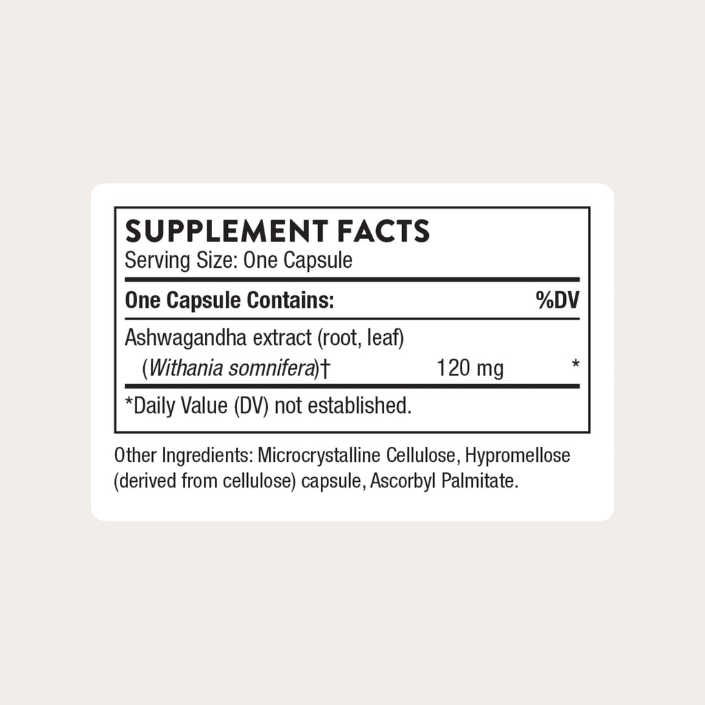 THORNE Ashwagandha, Highly Concentrated Shoden Extract, 30 Capsules | Supports Calm, Healthy Stress Management Efforts, Daytime Energy, Mental Clarity & Restful Sleep*, NSF Contents Certified