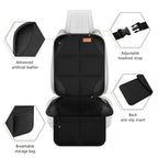 Buy now SMART ELF Car Seat Protector, 2Pack Seat Protector Protect Child Seats with Thickest Padding and Non-Slip Backing Mesh Pockets for Baby and Pet,Sedan SUV Truck (Black) at indiglob india
