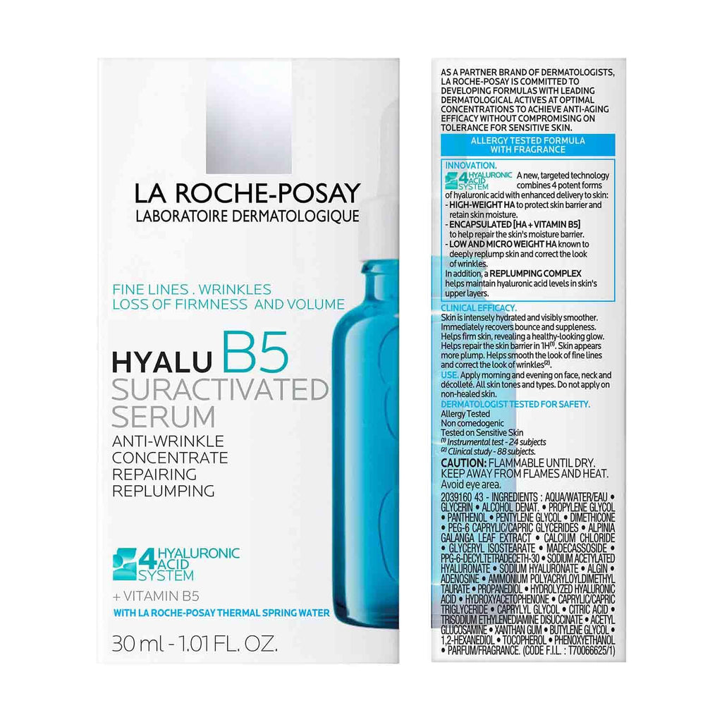 La Roche-Posay Hyalu B5 Pure Hyaluronic Acid Serum for Face, with Vitamin B5, Anti-Aging Serum for Fine Lines and Wrinkles, Plumps and Repairs Dry Skin, Safe on Sensitive Skin