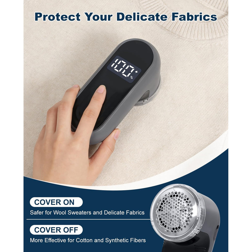 Fabric Shaver Lint Remover for Clothes, Sweater Defuzzer with LED Display