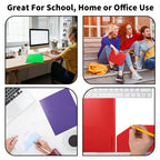 Cesil Plastic Folders with Pockets (6 Pack, Assorted Colors)