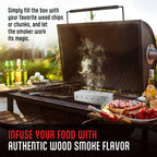 Kaluns Universal Stainless Steel Smoker Box, Gas or Charcoal Grill Smoke Box, Works with Wood Chips, add Delicious Smoked Flavor, Hinged Lid,Warp Free Grill Accessories