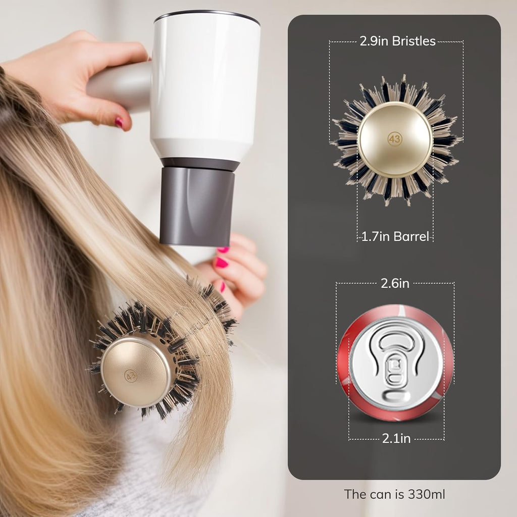 Buy now Round Brush for Blow Drying, Nano Thermal Ceramic & Ionic Tech Hair Brush with Boar Bristles, Professional Round Barrel Brush for Styling, Curling & Straightening by Sndyi (2.9 Inch, Barrel 1.7 Inch) at indiglob india