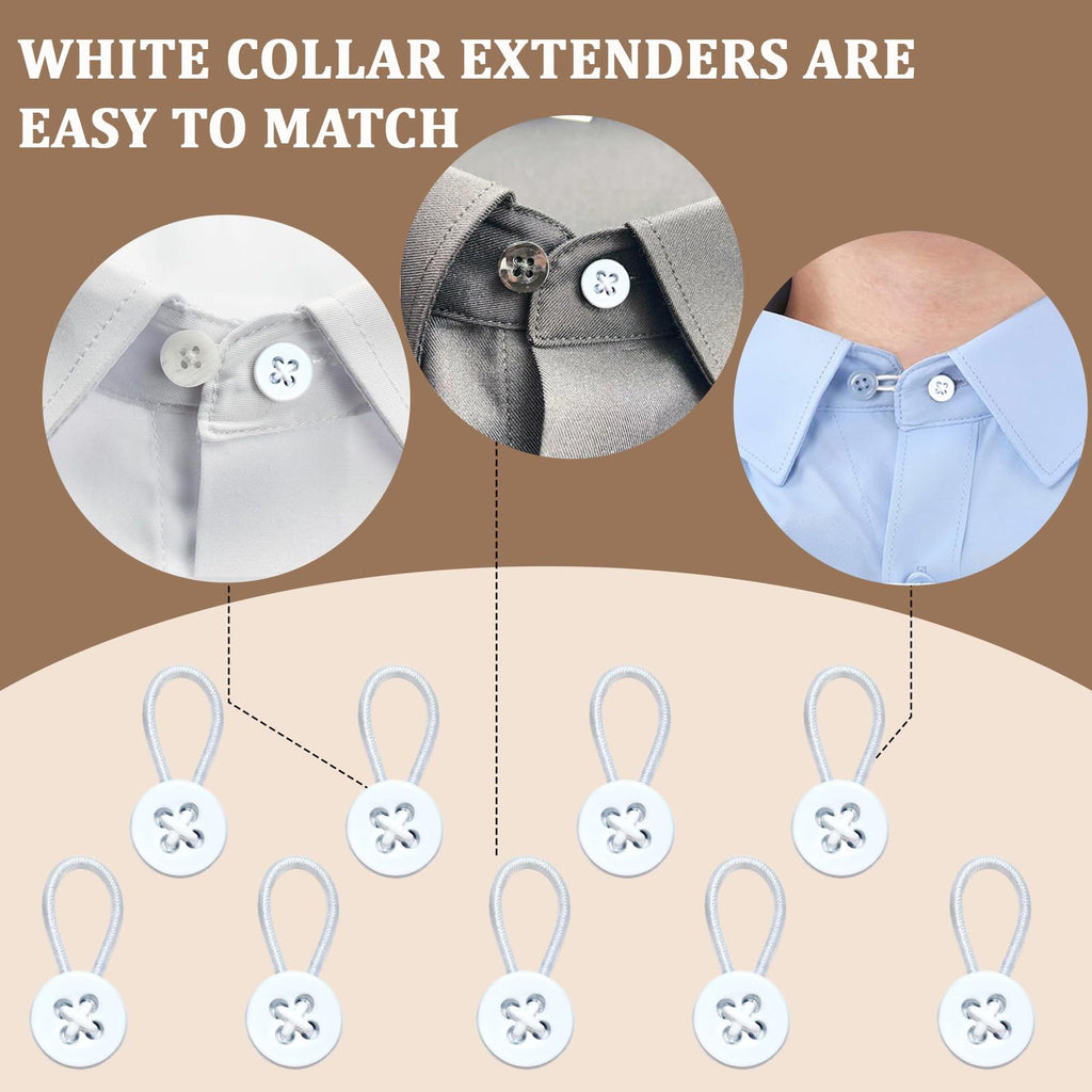 9PCS Collar Extenders for Mens Shirts, Button Extender for Dress Shirts