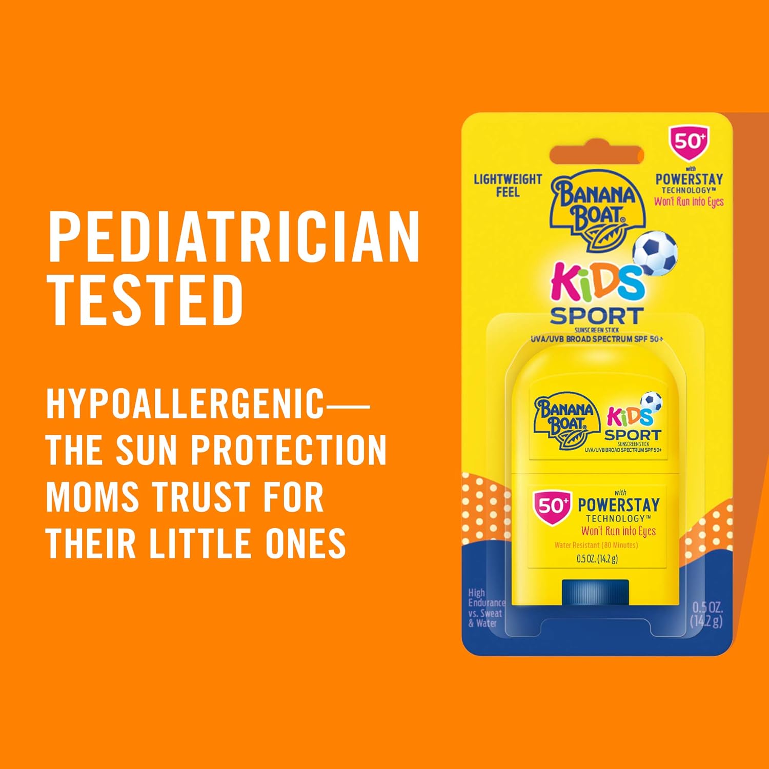 Buy now Banana Boat Sport Kids Sunscreen Stick SPF 50, 0.5oz | Travel Size Sunscreen for Kids, Childrens Sunblock SPF 50, Oxybenzone Free, 0.5oz at indiglob india