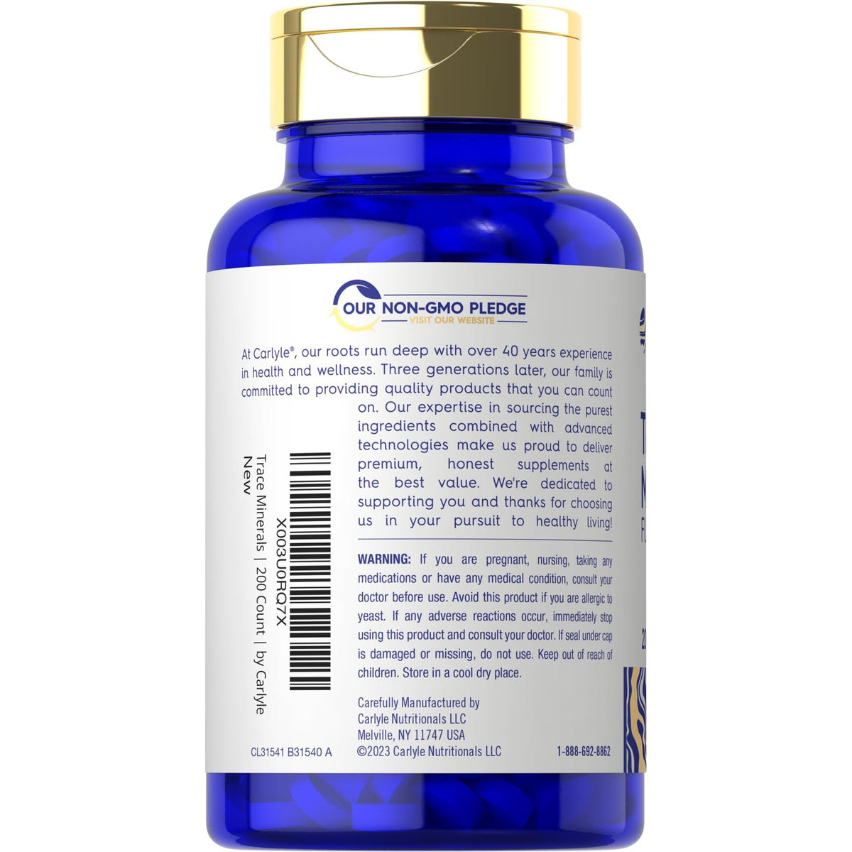 Carlyle Trace Minerals | 200 Tablets | Full Spectrum Supplement