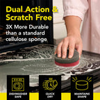 Weiman Heavy Duty Stove and Oven Cleaner 3 Piece Total Clean Kit, For Baked on Grease, Grime, Carbonized Food, Includes Foaming Cleaner (24oz), Precision Razor Tool, Dual-Action Scrub & Shine Sponge