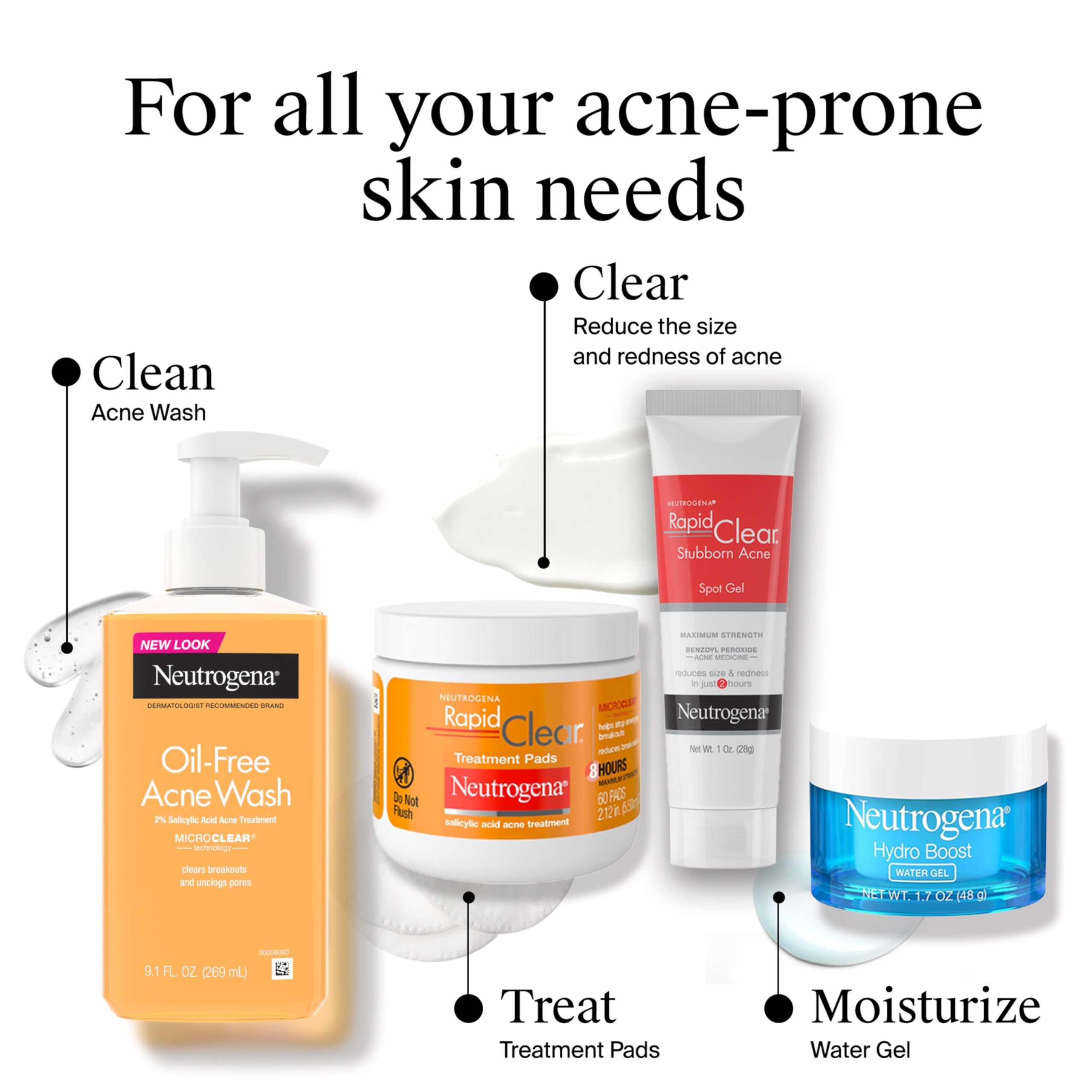 Neutrogena Rapid Clear Stubborn Acne Spot Treatment Gel, 1 oz