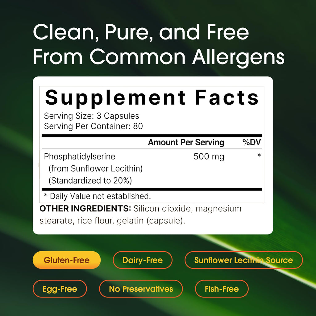 NatureBell Phosphatidylserine 500mg, 240 Capsules