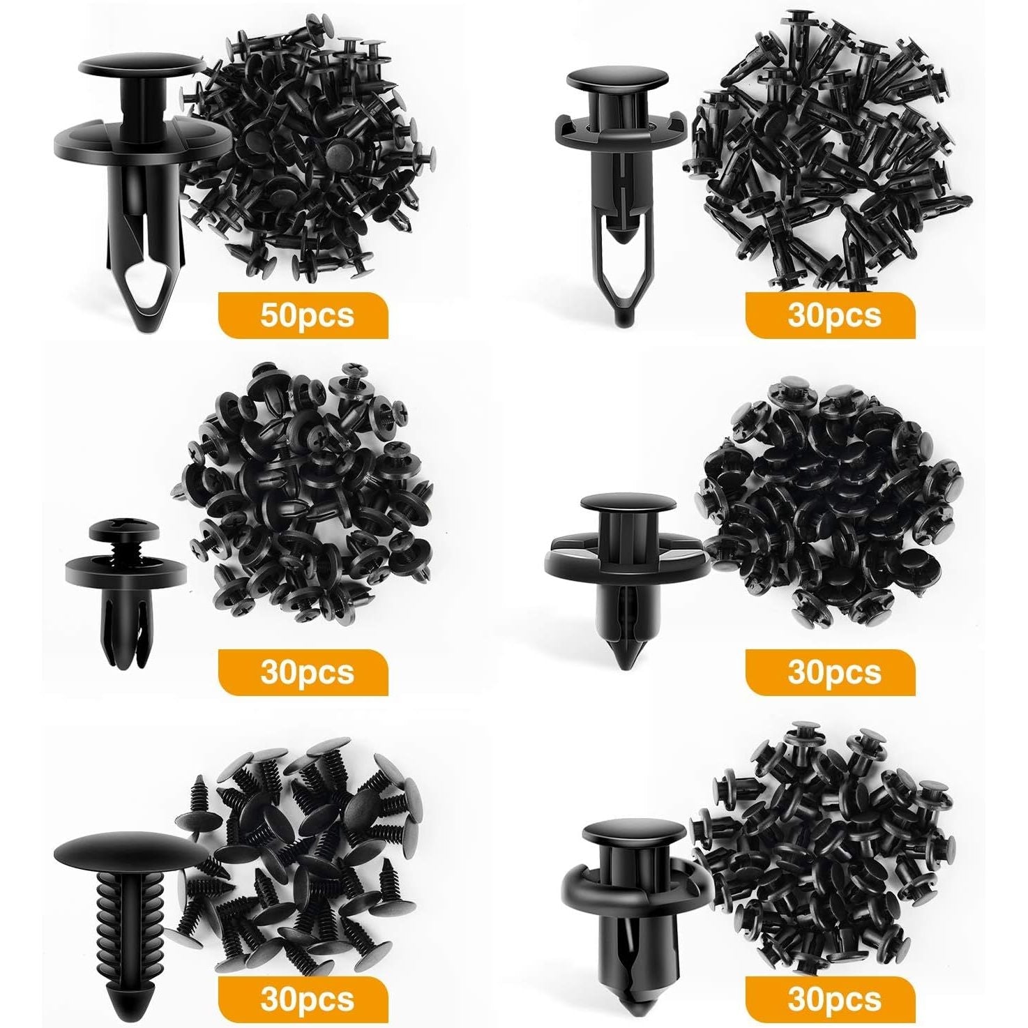 Buy now GOOACC Universal Plastic Fender Clips,200 Pcs Push Bumper Fastener Rivet Clips with 6 Size Auto Body Retainer Clips Bumpers,Car Fender Replacement for GM, Ford & Ch at indiglob india