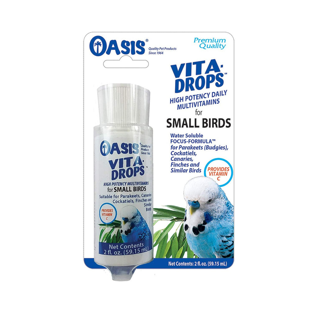 OASIS #80257 Vita Drops for Small Birds, 2- ounce liquid multivitamin