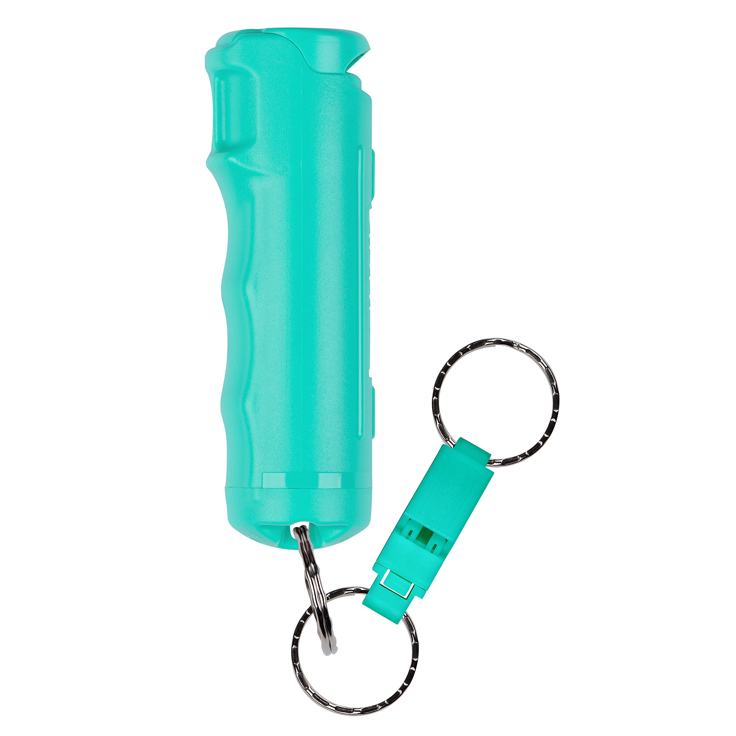Buy now Sabre Pepper Gel - Fast Flip Top, Snap-Clip Keychain, Easy to Use & Carry, Maximum Police Strength OC Spray with UV Dye for Self Defense, 10 Second Spray Time, Finger Grip for Faster Aim, 0.54 fl oz Mint with Whistle Keychain at indiglob india