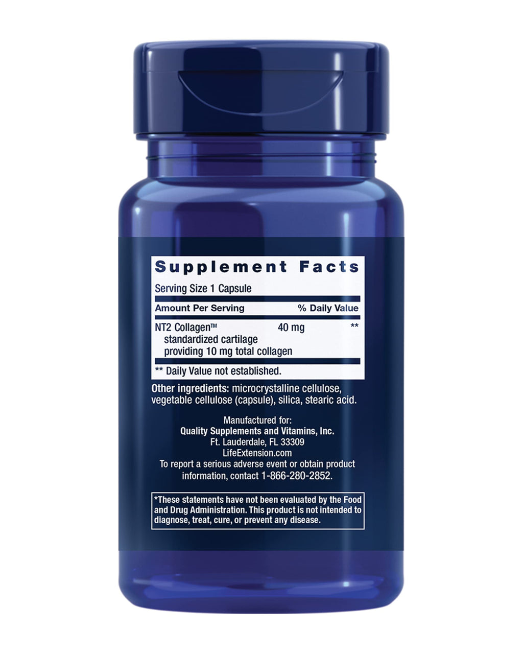 Life Extension NT2 Collagen Joint Health Supplement, 60 Small Capsules