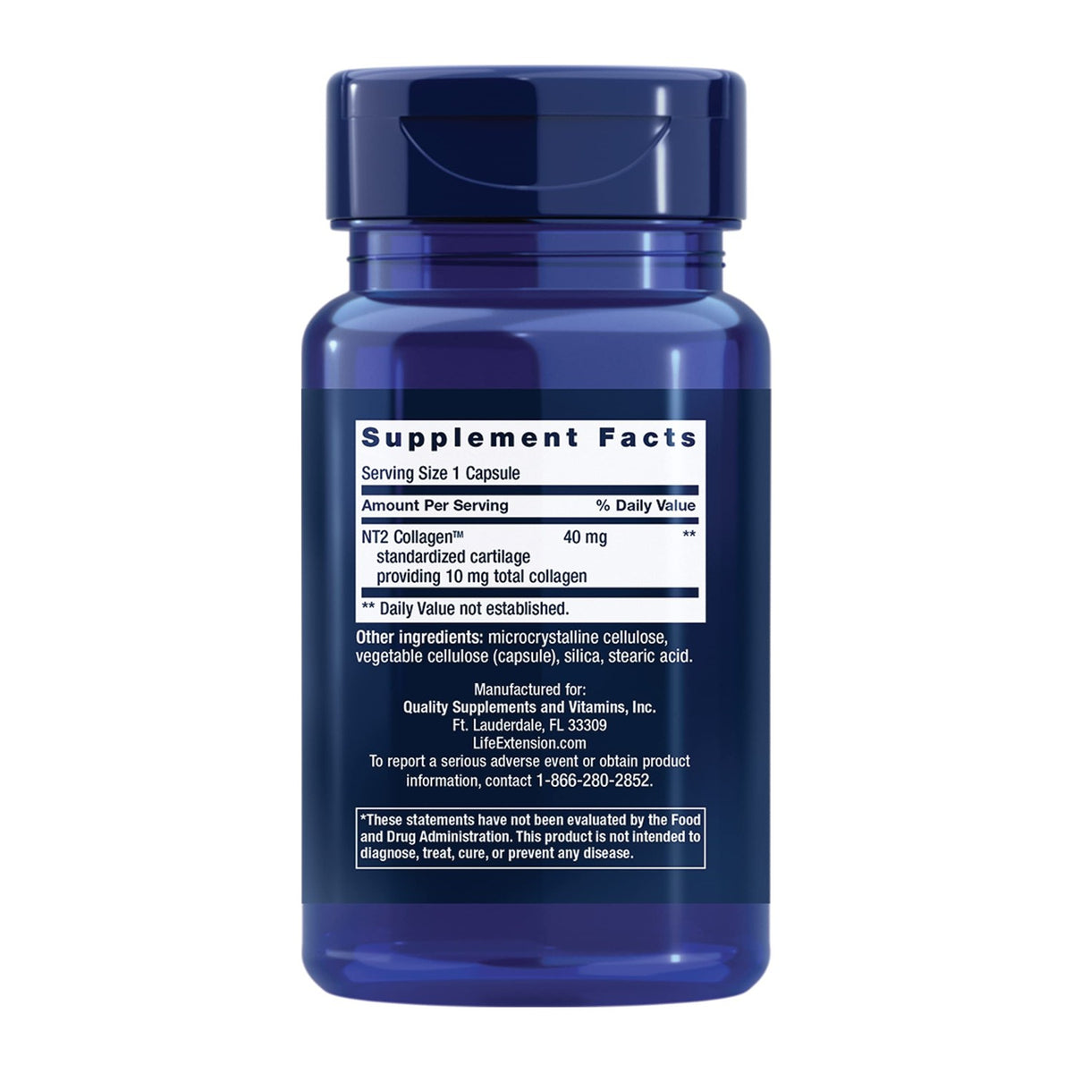 Life Extension NT2 Collagen Joint Health Supplement, 60 Small Capsules