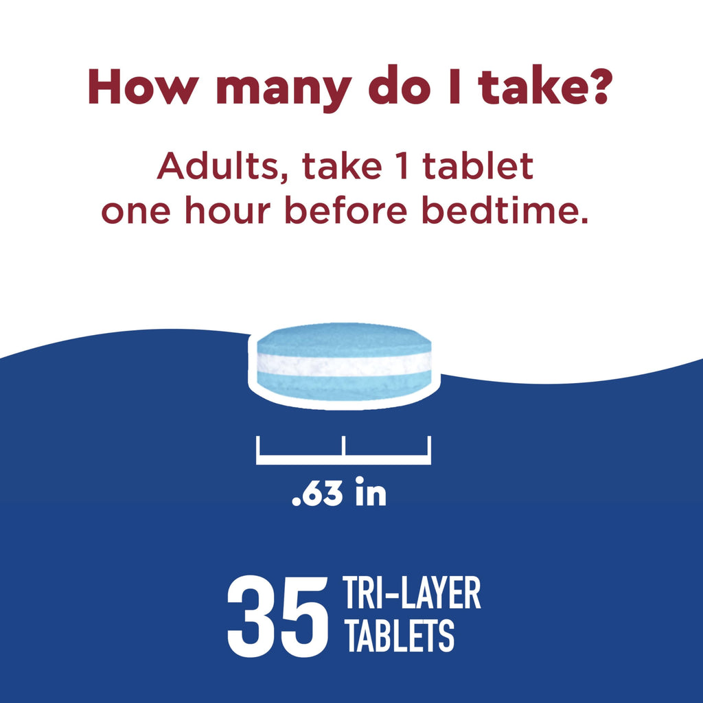 Nature Made Wellblends Sleep Longer, 35 Tri-Layer Tablets | Melatonin 10mg, L theanine 100 mg, and GABA 100mg, Sleep Supplement