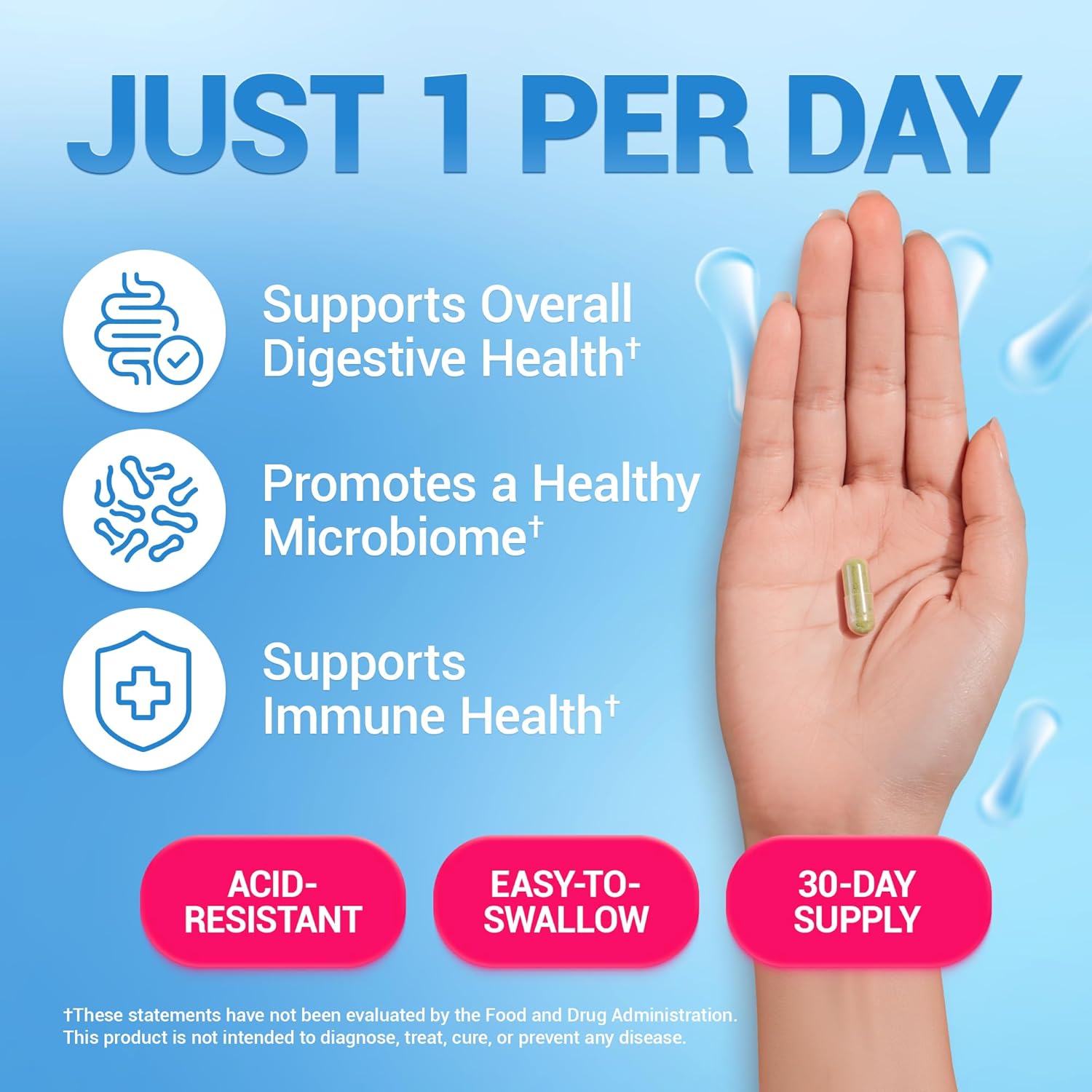 Buy now Dr. Berg Probiotic Supplement (60 Billion CFUs) - Helps Ease Occasional Constipation, Diarrhea, Gas & Bloating* - Pre and Probiotics for Digestive Health - 30 Probiotic Capsules at indiglob india