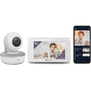 Motorola Baby Monitor VM36XL, Portable WiFi Video Baby Monitor with HD Camera and Touchscreen Display, Connects to Smart Phone App, 1000ft Range, 2-Way Audio