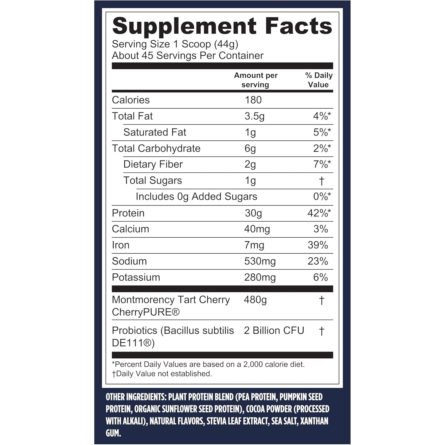 Buy now Vega Sport Vegan Protein Powder + Recovery - 30g Plant Based Protein per Serving, Chocolate, 45 Servings, 5g BCAAs, Probiotics, NSF Certified, For Shakes & Smoothies, 4.4lbs (Packaging May Vary) at indiglob india