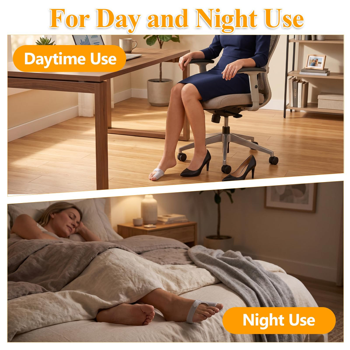 Joyzan Toe Brace Splint, Adjustable Orthopedic Big Toe Straightener Support