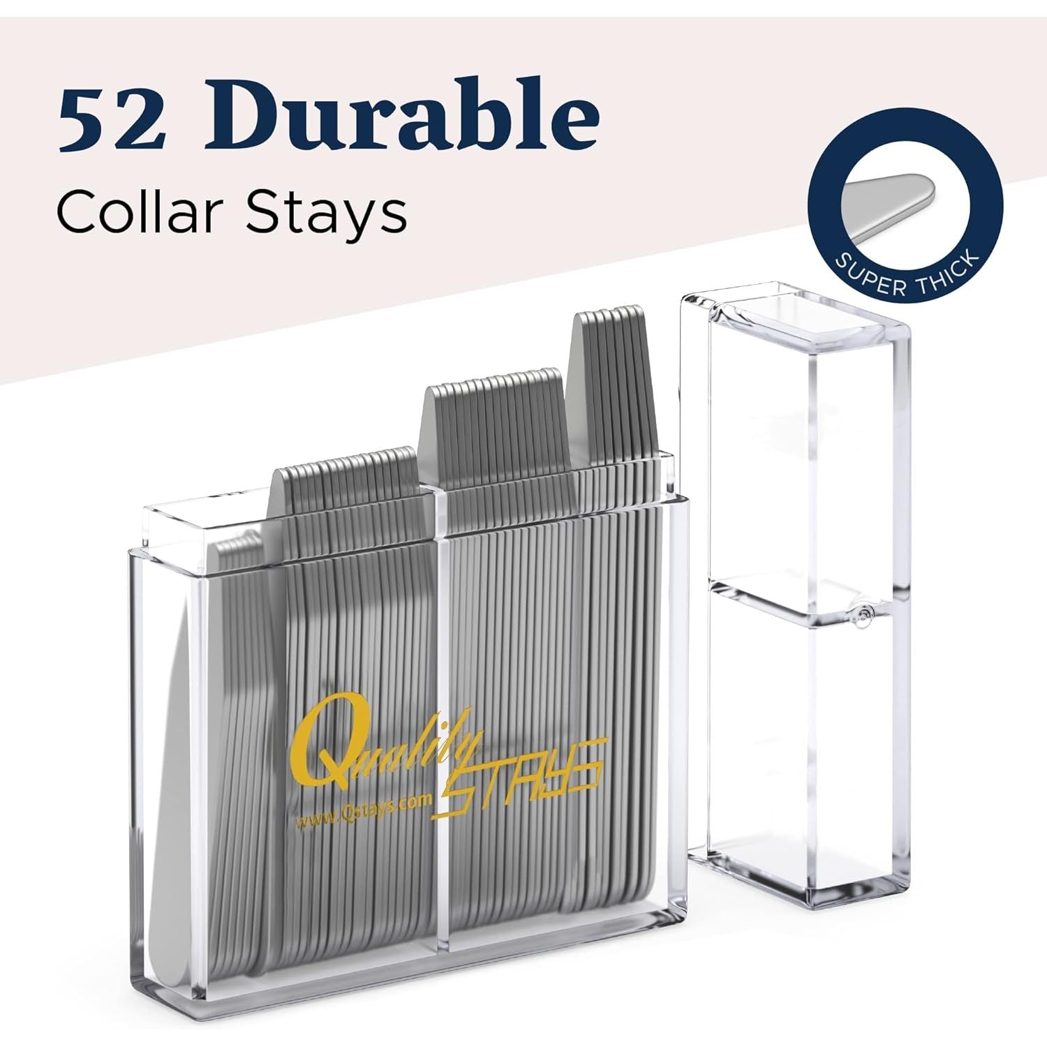 Buy now 52-Piece Metal Collar Stays for Men, Stainless Steel Dress Shirt Collar Inserts in 4 Sizes for Crisp, Structured Collars at indiglob india