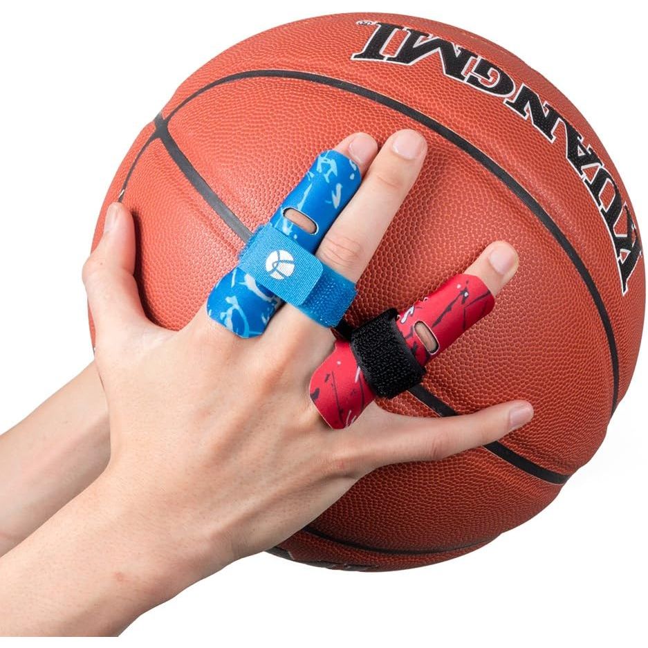Buy now Kuangmi Finger Sleeve Support Protector Finger Splint Brace Use for Pain Relief and Preventing Sports Injuriesï¼ˆS/M, Blue at indiglob india