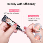 CurvLife 10g Semi Solid Nail Glue for Press Ons with 15ml Nail Glue Remover | No UV/LED Lamp Needed, Gap-Filling Air-Dry Nail Tips Glue Gel For Press on nails and Non-Acetone Gentle Remover
