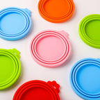 Yobbai 9 Pack Silicone Pet Food Can Lids, Universal Dog & Cat Food Covers, Fits 3 to 13.2 oz Cans, Airtight, BPA-Free, Dishwasher Safe, Reusable