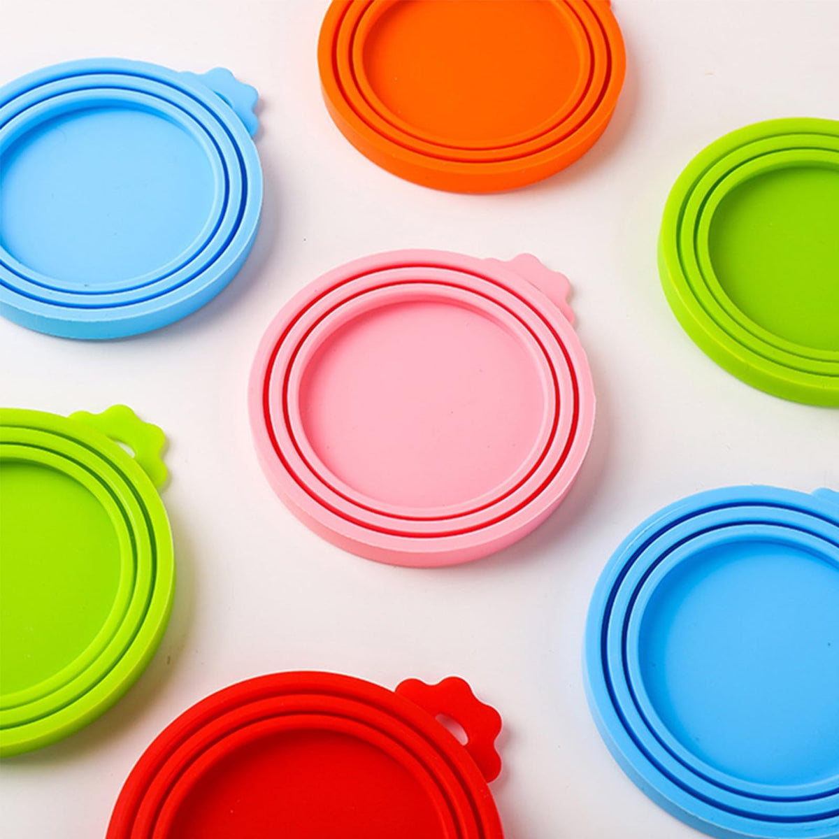 Yobbai 9 Pack Silicone Pet Food Can Lids, Universal Dog & Cat Food Covers, Fits 3 to 13.2 oz Cans, Airtight, BPA-Free, Dishwasher Safe, Reusable