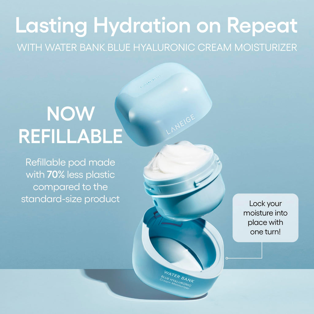 Buy now LANEIGE Water Bank Blue Hyaluronic Cream Moisturizer: Hydrating Korean Face Cream with Squalane & Ceramide for Skin Barrier Support, Dermatologist-Tested at indiglob india