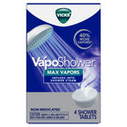 Buy now Vicks VapoShower Max Tablets, Non-Medicated Eucalyptus Shower Steamer Tablets, Menthol, Aromatherapy, 4ct at indiglob india