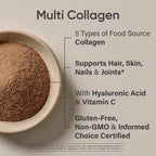 Sports Research® Multi Collagen Protein Powder, Chocolate - 30 Servings | 10g Grass-Fed Type I, II, III, V, X Collagen per Scoop w/Hyaluronic Acid & Vit. C | Hair, Skin & Joint Support | Easy to Mix