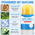 Uruses Urea Cream 60% plus Salicylic Acid 2% Urea Foot Care Stick, Foot Cream for Foot Callus Remover, Feet Moisturizer Stick for Dry Cracked Heels, Hands, Knees, Hydrating Heel Balm, Easy To Use